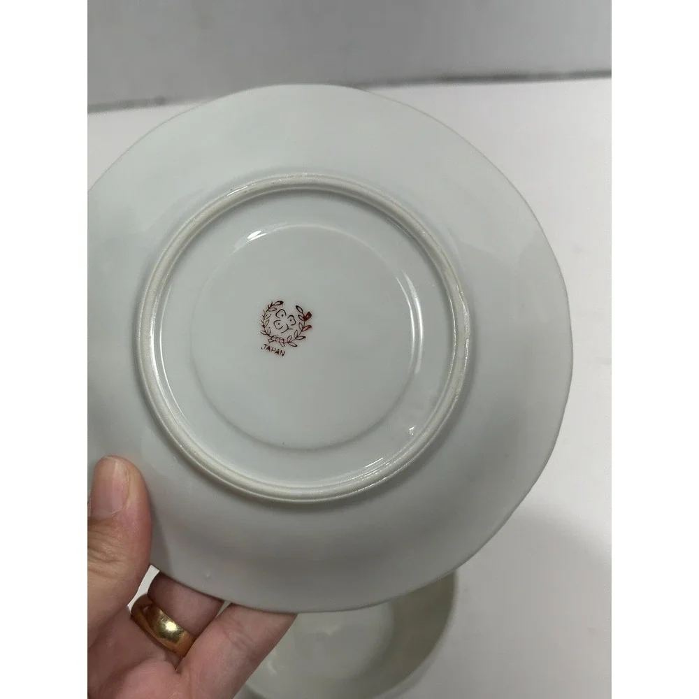 NIPPON YOKO BOEKI CO VINTAGE Purple Violet PORCELAIN TEA CUP & Plate Saucer RARE